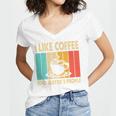 I Like Coffee And Maybe 3 People Introvert Anti-Social Women's Jersey Short Sleeve Deep V-Neck Tshirt I Like Coffee And Maybe 3 People Introvert Anti-Social Women's Jersey Short Sleeve Deep V-Neck Tshirt