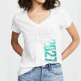 College Grad Class Of 2027 Graduation Women's Jersey Short Sleeve Deep V-Neck Tshirt