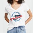 College University School Graduation Debt Loan Women's Jersey Short Sleeve Deep V-Neck Tshirt