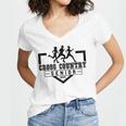Cross Country Senior Night Senior 2025 Graduation Party 40 Women's Jersey Short Sleeve Deep V-Neck Tshirt