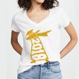 Dabbing Graduation Class Of 2018 T-Shirt School Colors Women's Jersey Short Sleeve Deep V-Neck Tshirt
