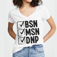 DNP Doctor MSN BSN DNP Nurse DNP Degree Graduation Women's Jersey Short Sleeve Deep V-Neck Tshirt