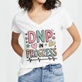 DNP In Progress Director Of Nursing Student Graduation Women's Jersey Short Sleeve Deep V-Neck Tshirt