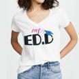 Doctor Of Education EDD Graduation 2021 Women's Jersey Short Sleeve Deep V-Neck Tshirt