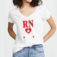 Earned It For Nurse Graduation Or RN LPN Nursing School Grad Women's Jersey Short Sleeve Deep V-Neck Tshirt