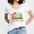 Elementary Graduate 2026 Graduation Class Of 2026 Kids Women's Jersey Short Sleeve Deep V-Neck Tshirt