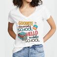 Elementary School End Of Year Graduation Middle Women's Jersey Short Sleeve Deep V-Neck Tshirt