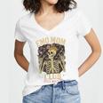 Emo Mom Club Still Rockin Skeleton Nostalgia Women Mother Women's Jersey Short Sleeve Deep V-Neck Tshirt
