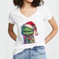 Ew People Meowy Cat Christmas Introvert Men Women Women's Jersey Short Sleeve Deep V-Neck Tshirt Ew People Meowy Cat Christmas Introvert Men Women Women's Jersey Short Sleeve Deep V-Neck Tshirt