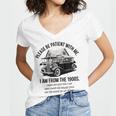 Forgive Me I'm From The 1900s No E-Car No SolarCells Women's Jersey Short Sleeve Deep V-Neck Tshirt