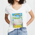 Frutiger Aero Aesthetic Rainbow Glitch Art Premium Tri-Blend Women's Jersey Short Sleeve Deep V-Neck Tshirt