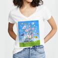 Frutiger Aero Aesthetic Tech Cherry Blossom Fishes Bubbles Raglan Baseball Tee Women's Jersey Short Sleeve Deep V-Neck Tshirt Frutiger Aero Aesthetic Tech Cherry Blossom Fishes Bubbles Raglan Baseball Tee Women's Jersey Short Sleeve Deep V-Neck Tshirt