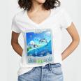 Frutiger Aero Skeuomorphism User Interface Nostalgia Premium Tri-Blend Women's Jersey Short Sleeve Deep V-Neck Tshirt