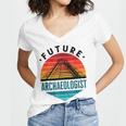 Future Archaeologist Pyramid Archaeology Student Graduation Women's Jersey Short Sleeve Deep V-Neck Tshirt