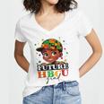 Future HBCU Grad History Boys Kids Graduation HBCU Women's Jersey Short Sleeve Deep V-Neck Tshirt