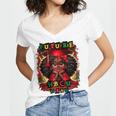 Future HBCU Grad History Girl Graduation HBCU Women's Jersey Short Sleeve Deep V-Neck Tshirt