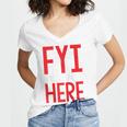 Fyi Introvert Here Raglan Baseball Tee Women's Jersey Short Sleeve Deep V-Neck Tshirt