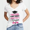 This Girl Got Her Masters Degree Graduation Mastered It 2024 Women's Jersey Short Sleeve Deep V-Neck Tshirt
