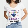 Goodbye 5th Grade Graduation 2025 6th Grade Graduate Kids Women's Jersey Short Sleeve Deep V-Neck Tshirt