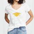 I Graduated Now What Congratulations Graduation Women's Jersey Short Sleeve Deep V-Neck Tshirt