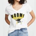 Graduation Cap And Diploma For Proud Graduation Women's Jersey Short Sleeve Deep V-Neck Tshirt