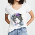 Graduation Masters Degree Woman Queen Graduate 2025 Women's Jersey Short Sleeve Deep V-Neck Tshirt
