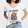 Grouchy Capybara Not Friendly Do Not Touch Introvert Premium Tri-Blend Women's Jersey Short Sleeve Deep V-Neck Tshirt