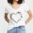 Heart Coast Guard Wife Coast Guard Graduation Wife USCG Wife Women's Jersey Short Sleeve Deep V-Neck Tshirt