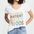 Humor Retro Please Be Patient With Me I'm From The 1900s Premium Women's Jersey Short Sleeve Deep V-Neck Tshirt