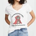 I’m Staying Home Today Cat Introvert Homebody Women's Jersey Short Sleeve Deep V-Neck Tshirt