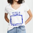 Interactive Preschool GraduationShirt Women's Jersey Short Sleeve Deep V-Neck Tshirt