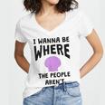 Introverted Sarcastic Humor Antisocial Introvert Women's Jersey Short Sleeve Deep V-Neck Tshirt Introverted Sarcastic Humor Antisocial Introvert Women's Jersey Short Sleeve Deep V-Neck Tshirt