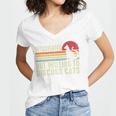 Introverted But Willing To Discuss Cats Kitten Pet Lover Women's Jersey Short Sleeve Deep V-Neck Tshirt
