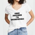 I Make Jokes When Im Uncomfortable Sarcastic Introvert Raglan Baseball Tee Women's Jersey Short Sleeve Deep V-Neck Tshirt I Make Jokes When Im Uncomfortable Sarcastic Introvert Raglan Baseball Tee Women's Jersey Short Sleeve Deep V-Neck Tshirt