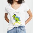 Kids Dinosaur Pre-K Graduation TShirt Kids Preschool Graduation Women's Jersey Short Sleeve Deep V-Neck Tshirt