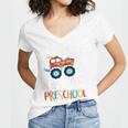Kids I Just Crushed Preschool Monster Graduation Pre-K Shirt Women's Jersey Short Sleeve Deep V-Neck Tshirt