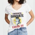 Kids Kindergarten Nailed It Shirt 2019 Shark Graduation Tee Women's Jersey Short Sleeve Deep V-Neck Tshirt