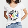Kindergarten Graduation 2024 Graduate Last Day Of School Women's Jersey Short Sleeve Deep V-Neck Tshirt