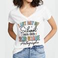 Last Day Of School Autograph 2nd Grade Graduation Boys Girls Women's Jersey Short Sleeve Deep V-Neck Tshirt
