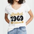 Limited 1969 Edition Retro Nostalgia Art Premium Women's Jersey Short Sleeve Deep V-Neck Tshirt