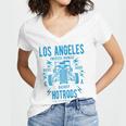 Los Angeles Hotrods Automotive Nostalgia Premium Tri-Blend Women's Jersey Short Sleeve Deep V-Neck Tshirt