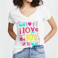 I Love The 90'S 90s Nostalgia Premium Tri-Blend Women's Jersey Short Sleeve Deep V-Neck Tshirt