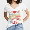 I Love 90's Music Retro Style Nostalgia Cassette 1990s Party Premium Tri-Blend Women's Jersey Short Sleeve Deep V-Neck Tshirt I Love 90's Music Retro Style Nostalgia Cassette 1990s Party Premium Tri-Blend Women's Jersey Short Sleeve Deep V-Neck Tshirt