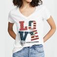 Love Coast Guard Mom Proud Coast Guard Graduation Mom Women's Jersey Short Sleeve Deep V-Neck Tshirt