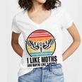 I Like Moths And Maybe 3 People Insect Moth Lovers Introvert Women's Jersey Short Sleeve Deep V-Neck Tshirt I Like Moths And Maybe 3 People Insect Moth Lovers Introvert Women's Jersey Short Sleeve Deep V-Neck Tshirt