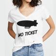 No Ticket Jones 80's Nostalgia Women's Jersey Short Sleeve Deep V-Neck Tshirt