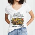 Not Anti Social Im Just A Turtle Sarcastic Introvert Humor Premium Tri-Blend Women's Jersey Short Sleeve Deep V-Neck Tshirt Not Anti Social Im Just A Turtle Sarcastic Introvert Humor Premium Tri-Blend Women's Jersey Short Sleeve Deep V-Neck Tshirt