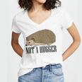 Not A Hugger Hedgehog Introvert Sarcasm Antisocial Women's Jersey Short Sleeve Deep V-Neck Tshirt Not A Hugger Hedgehog Introvert Sarcasm Antisocial Women's Jersey Short Sleeve Deep V-Neck Tshirt