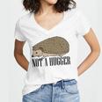 Not A Hugger Hedgehog Introvert Sarcasm Antisocial Women's Jersey Short Sleeve Deep V-Neck Tshirt Not A Hugger Hedgehog Introvert Sarcasm Antisocial Women's Jersey Short Sleeve Deep V-Neck Tshirt