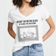 Do Not Tap On The Glass Sound Booth Introvert Women's Jersey Short Sleeve Deep V-Neck Tshirt Do Not Tap On The Glass Sound Booth Introvert Women's Jersey Short Sleeve Deep V-Neck Tshirt